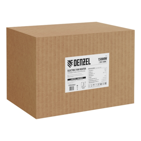 Тепловая пушка электрическая 400 В, 1600 м3/ч, 15 кВт Denzel SFH-15000