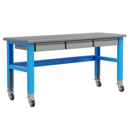 Стол металлический промышленный на колесах Верстакофф PLC 20.111-М