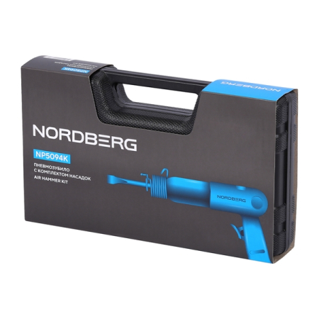 NORDBERG NP5094K Пневмозубило 250 мм с комплектом насадок, кейс