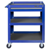 Тележка открытая «ОПТИМА», 3 полки и ящик, синяя, МАСТАК 520-01580MB