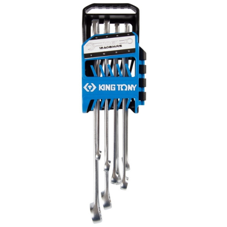 KING TONY 12A08MRS Набор комбинированных удлиненных ключей, 8-19 мм, 8 предметов