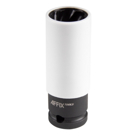 Головка для поврежденного крепежа глубокая 1/2", 21 мм, тонкостенная, пластиковая защита, AFFIX AF10931021