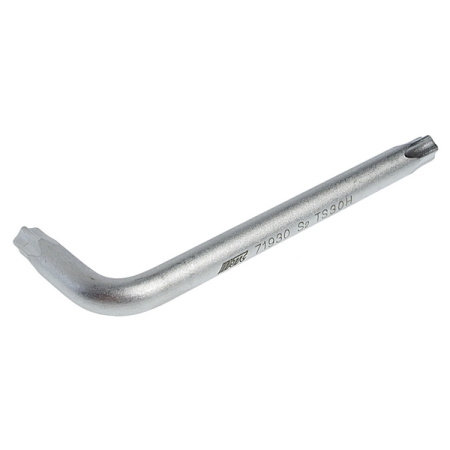 Ключ TORX 5-гранный с отверстием Г-образный TS30H L=70 мм JTC-71930