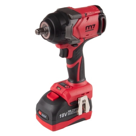 Гайковерт аккумуляторный ударный 1/2", 1600 Нм, 18 В, комплект, MIGHTY SEVEN DW-406A