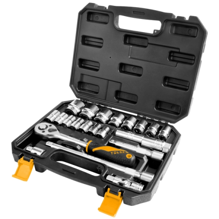 Набор торцевых головок 1/2", 10-32 мм, 22 предмета, TOLSEN TT15139 Набор торцевых головок 1/2", 10-32 мм, 22 предмета, TOLSEN TT15139