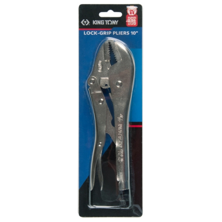 KING TONY 6031-10N Зажим с фиксатором 250 мм, с прямыми губками