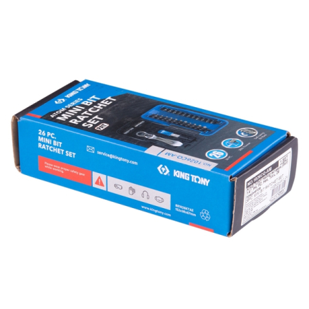 KING TONY 1026CQ-AM Набор вставок (бит), серия "ATOM", 1/4", PH, PZ, Hex, Torx, 26 предметов KING TONY 1026CQ-AM Набор вставок (бит), серия "ATOM", 1/4", PH, PZ, Hex, Torx, 26 предметов