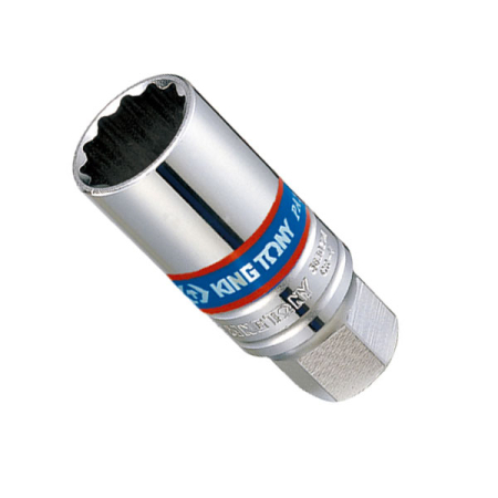 Головка торцевая свечная 3/8 дюйма двенадцатигранная 18 мм King Tony 36A018 Головка торцевая свечная 3/8 дюйма двенадцатигранная 18 мм King Tony 36A018