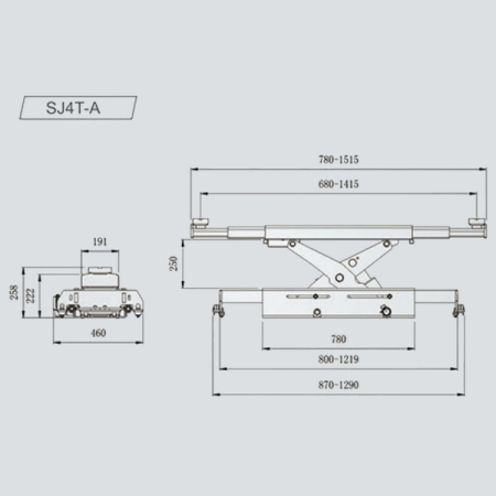 Траверса пневмогидравлическая, 4 т, SNIT SJ4T-A