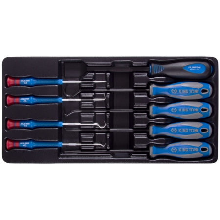 KING TONY 9-30909AY Набор для демонтажа сальников и колец, ложемент, 9 предметов