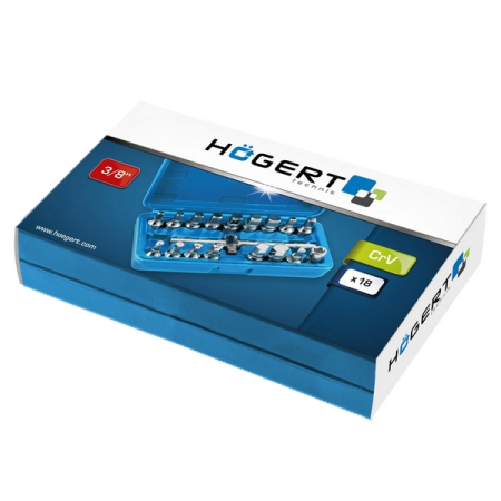 Набор головок для слива масла 3/8”, 18 шт, HOEGERT HT8G321