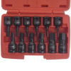 Набор бит-головок ударных 1/2" HEX H4-H19, L=60мм, 12 предметов, JTC-J412H