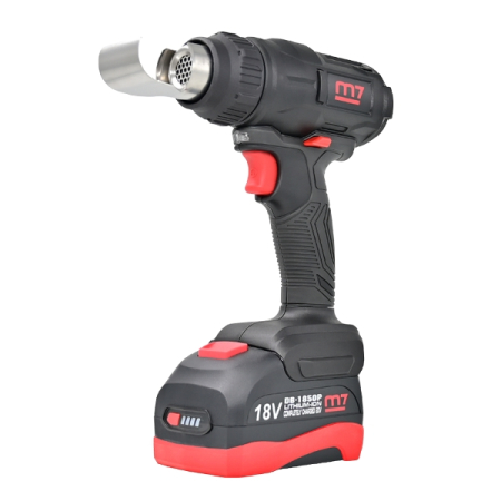 Аккумуляторный термофен, 18 В, 7 предметов, MIGHTY SEVEN DHG-101A