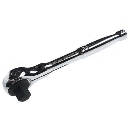 Ключ трещотка 3/8" 72 зуба 146 мм шарнирный, металлическая рукоятка JTC-5148