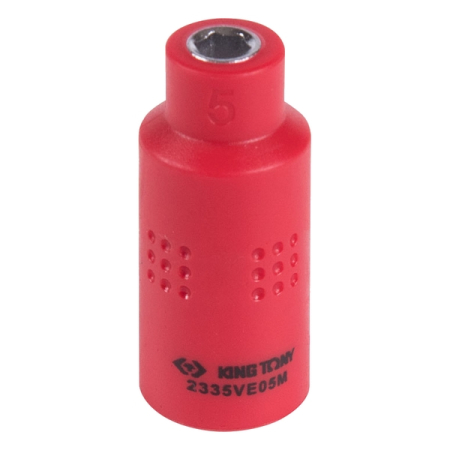 KING TONY 2335VE05M Головка торцевая диэлектрическая шестигранная 1/4”, 5 мм