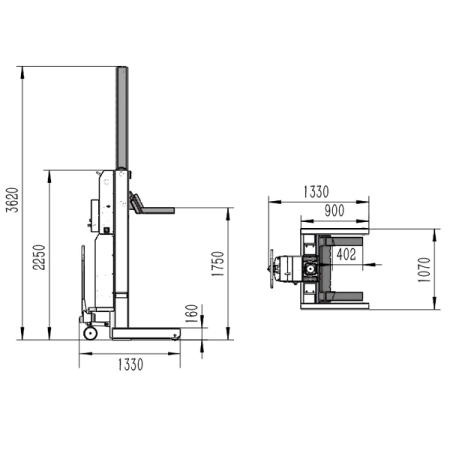 Колонны подкатные электрогидравлические, 2x8,5 т, беспроводные KRAFTWELL COMBI8.5/2