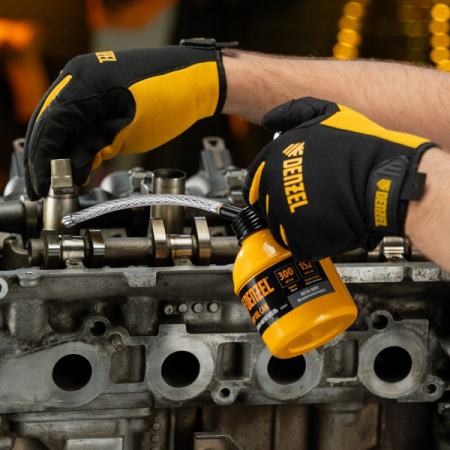 Масленка-нагнетатель металлическая, 0,3 л, гибкий наконечник DENZEL 53241