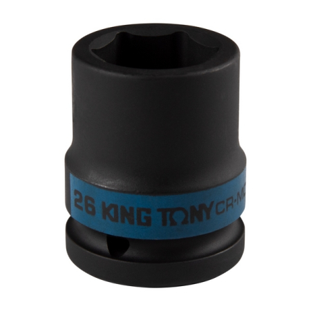 KING TONY 653526M Головка торцевая ударная шестигранная 3/4", 26 мм KING TONY 653526M Головка торцевая ударная шестигранная 3/4", 26 мм