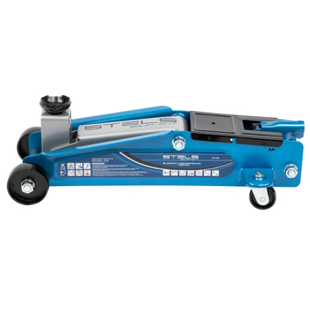 Подкатной гидравлический домкрат для автолюбителя, высокий подъем, 3 т, кейс, Stels 51157