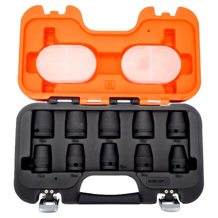 Набор ударных торцевых головок 1/2 дюйма, 10-19 мм, 10 предметов, BAHCO D/S10