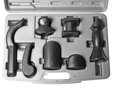 Набор оправок рихтовочных прорезиненных 7 предметов в кейсе JTC-2554