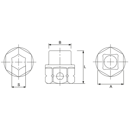 Головка торцевая 1/2" 11мм ударная мини L=28мм JTC-442811
