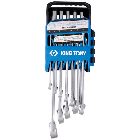 KING TONY 12D12MRS Набор комбинированных ключей, 8-22 мм, 12 предметов