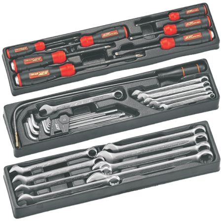 Набор инструментов в переносном ящике, 6 лотков, 76 предметов, JTC-B076