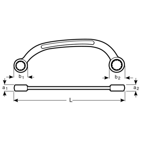 BAHCO 1943M-13-15 Ключ накидной стартерный 13x15 мм