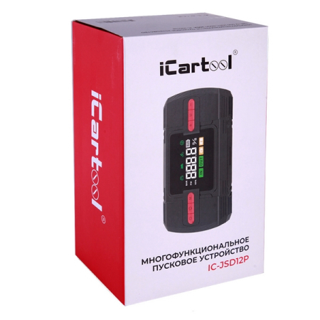 Пусковое устройство 12 В, 12 Ач, 600/1200 А, iCarTool IC-JSD12P