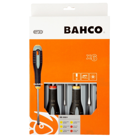BAHCO BE-9881 Набор отверток Slotted, Phillips, 6 предметов