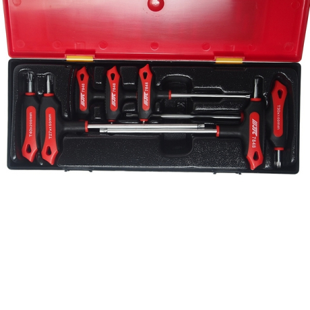 Набор ключей TORX/TORX с отверстием с Т-образной ручкой T10H-T40H, 7 предметов, JTC-K6074
