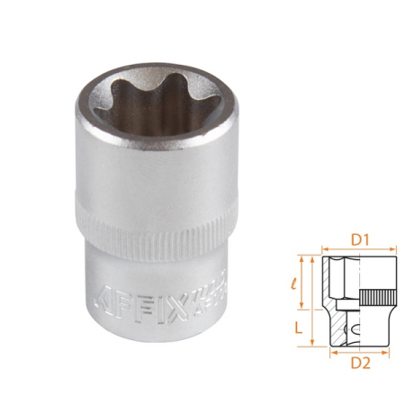 Головка торцевая TORX Е-стандарт 1/2", E22, AFFIX AF00043022