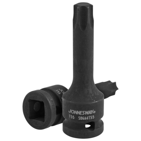 Набор насадок торцевых ударных 1/2"DR TORX, T30-T80, 8 предметов, Jonnesway S06A408S