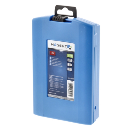 Набор сверл по металлу HSS, 1-10 мм, 19 шт, HOEGERT HT6D900