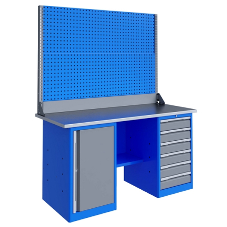 Верстак слесарный двухтумбовый, двойной экран, Верстакофф TNC 161.67.1-2