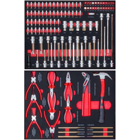 Тележка с 7 ящиками + ПОДАРОК инструмент, 277 предметов, KraftWell KRW-TTG+SET277