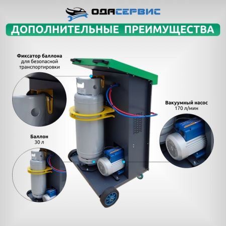 Станция для заправки кондиционеров автобусов полуавтомат ОДА Сервис ODA-360B