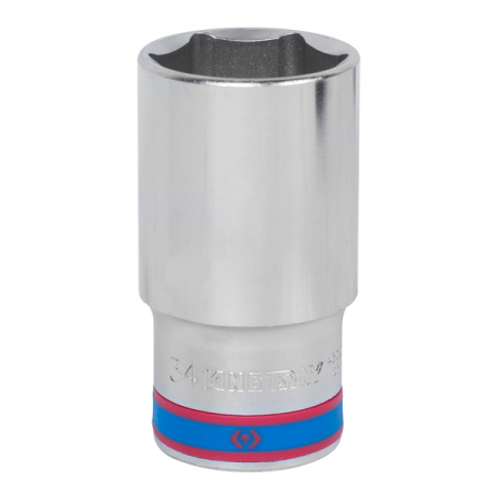 KING TONY 423534M Головка торцевая 1/2" глубокая шестигранная, 34 мм