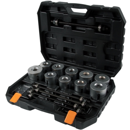 Набор оправок для монтажа и демонтажа сайлентблоков, 34-80 мм, 27 предметов, AFFIX AF11020027C