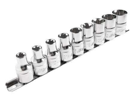 Набор головок торцевых 1/2" TORX Е10-Е24 9 предметов JTC Набор головок торцевых 1/2" TORX Е10-Е24 9 предметов JTC