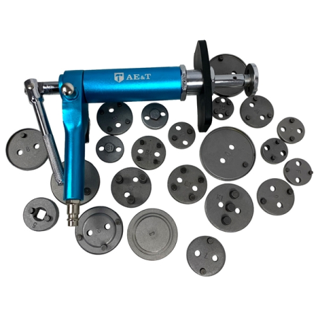 Инструмент сведения тормозных цилиндров пневматический, 23 предмета, AE&T TA-B1073