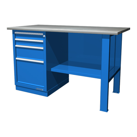 Верстак слесарный однотумбовый с оцинкованной столешницей Феррум 01.104-G5015