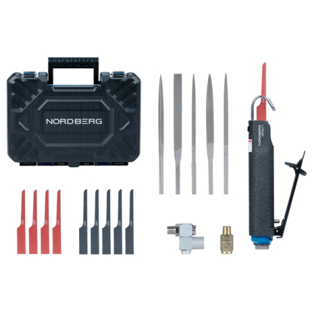 NORDBERG NP6011K Пневмолобзик 9000 ход/мин, с набором пилок, кейс