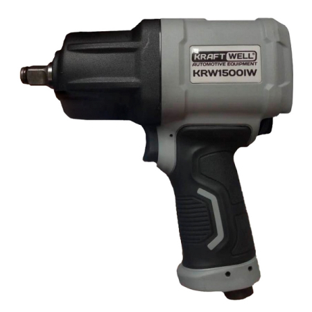 Гайковерт пневматический ударный 1/2”, 1500 Нм, с комплектом головок, KraftWell KRW1500IW-T