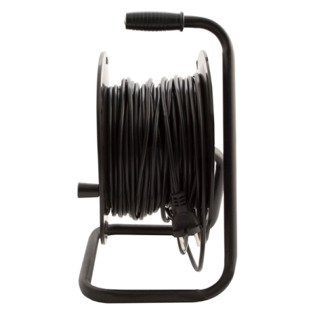 Удлинитель силовой 40 м, 10А, тип УХ10, ПВС, на кабельной катушке, 4 розетки без заземления, Сибртех 95848