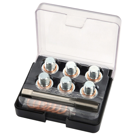 Набор для ремонта масляных пробок М14х1,25, 19 предметов Мастак 103-47014C