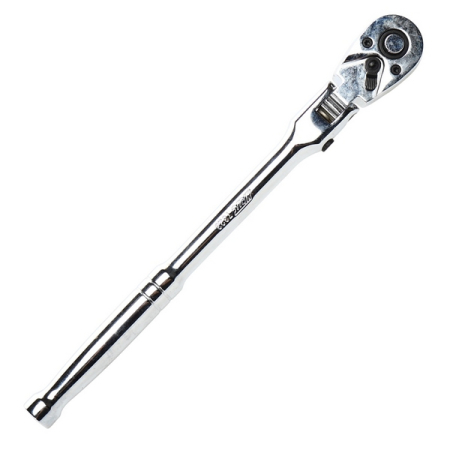 Ключ трещотка 3/8" 72 зуба 268 мм шарнирный, металлическая рукоятка JTC-7323