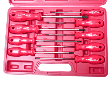 Набор отверток TORX T8Нх100мм-Т40Hх150мм 9 предметов JTC