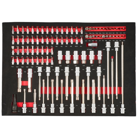 Тележка серая с набором инструментов, 277 предметов, KraftWell KRW-TTG+SET277